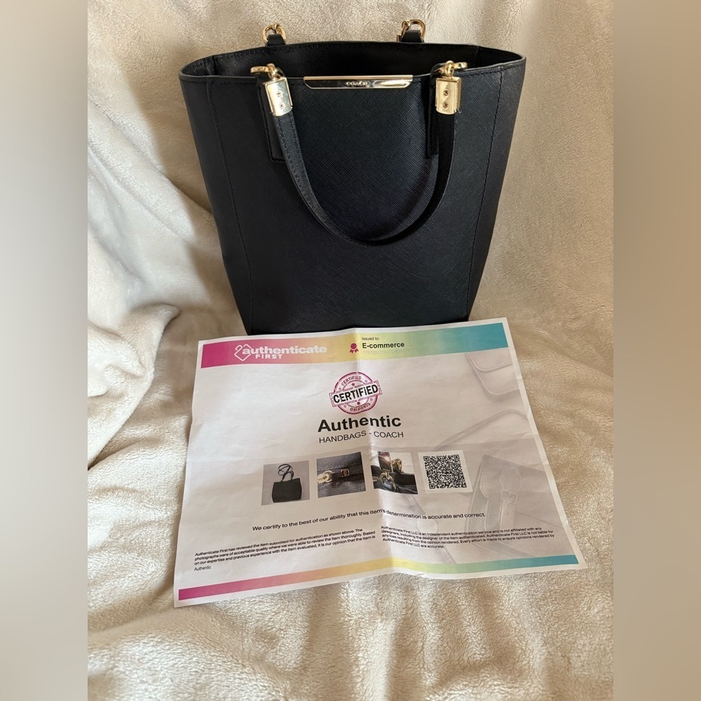 🖤 Coach Madison Mini North/South Tote Bag – Black Saffiano Leather 🖤 - Picture 3 of 4